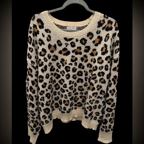 Knox Rose Leopard Print Pullover Sweater XXL - Picture 1 of 4